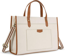 Laptop Tote Bag Canvas 15.6 Inch Work Shoulder Bag Casual Briefcase Handbag for picture
