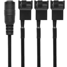 Crj Dc Plug To 3 Pc Fan Power Adapter Cable 15inch 38cm Power Three 3pin & 4pi picture