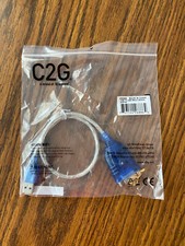 C2G 26886 USB to Serial DB-9 Male RS-232 Adapter Cable 1 Foot Adapter Cord - New picture