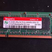 Hynix 512MB DDR2 SDRAM SO-DIMM PC2-3200S-333-12 200-Pin HYMP564S64P6-E3 picture