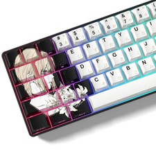 Rainy Japanese Anime Keycaps 129 Keys PBT Cherry Profile Shine Through picture