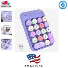 Wireless Number Pads - Purple Numeric Keypad 18 Keys USB 2.4G Round Keycap Co... picture