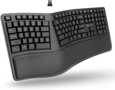 X9 Wireless Ergonomic Split Keyboard Full Size PC Wrist Rest - US picture