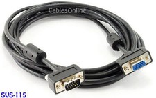 15 ft. Ultra-Slim SVGA HD15 M/F Monitor Extension Cable picture