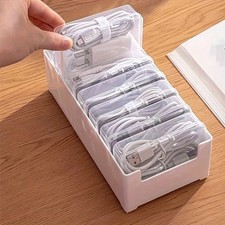 Cable Organizer Box Set Plastic Storage for Office Charging Cords & Devices picture