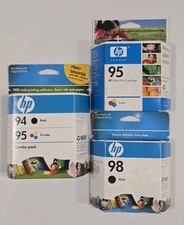 Oem HP 94 & 95 & 98 black & Color Ink Cartridges New Combo Pack Lot Of 3 Expired picture