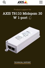 Axis T8133 30W Midspan Power Over Ethernet Injector picture
