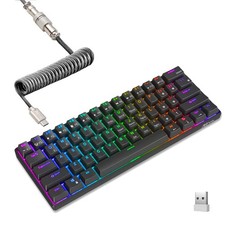 RK ROYAL KLUDGE RK61 keyboard, Black, Brown Switch picture