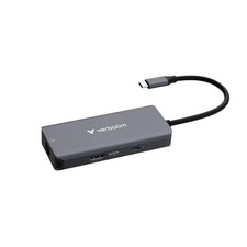 Verbatim Essentials 6-Port USB-C Hub, 4K HDMI, Gigabit Ethernet, 100W PD Gray picture