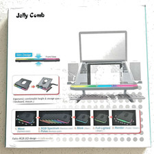 Jelly Comb Slim Design BLACK Gaming Laptop Stand - 9 Levels Adjustable Foldable picture