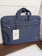 Voova 16 Inch Water Resistant Laptop Sleeve Bag Blue w/ Strap NWT picture