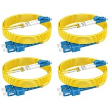 OS2 SC to LC Single Mode Duplex Fiber Patch Cable 9/125um 2m 6 FT 4Pack picture