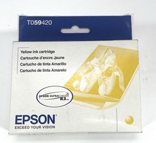 Epson Yellow Ink Cartridge OEM T059420- Box Dated 02 - 2016 picture