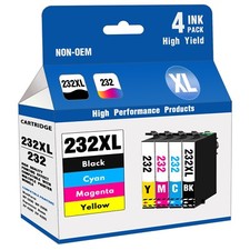 232XL Ink Replacement for Epson XP-4200 WF-2930 XP-4205 Printers (4-Pack) picture