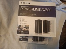 Two Belkin PowerLine AV500 Network Adapters, New in Box picture