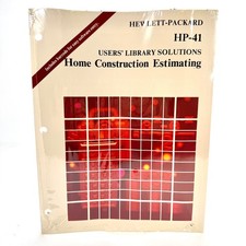 HP-41C User’s Library Home Construction Estimating 00041-90096 New Sealed picture