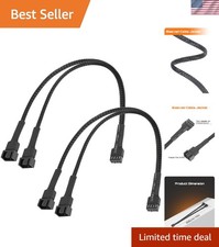 Efficient 4-Pin/3-Pin PWM Fan Splitter Cable 2-Pack - Maximum Airflow & Control picture