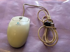 Logitech First Pilot White Wheel Mouse USB/PS2 mbe-58 picture
