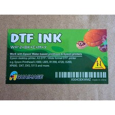 AquaImage DTF Ink Set for Epson L1800 L805 R1390 XP600 DX5 DX7 WH BK C M Y 6pk picture