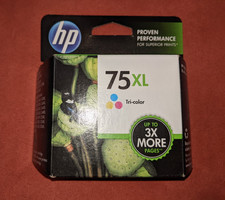 Genuine HP 75XL Tri-Color Ink, New In Box picture