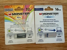 Monster Digital 32GB & 16GB USB 3.0 OTG Dual External Flash Drive. New picture