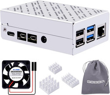 Case for Raspberry Pi 4, Aluminum Case with Cooling Fan and Heatsinks picture