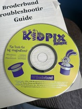 KidPix Deluxe Photo Tools Vintage 1998 Broderbund Windows Mac Software Disc CD picture