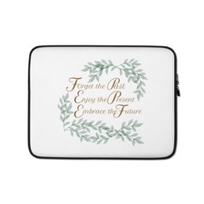 Forget the Past Inspirational Christian Words of Wisdom Laptop Sleeve picture