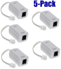 5 Pack DSL Modem Phone In Line Filter Eliminate Interference Static Noise Block picture