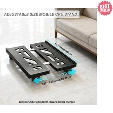Pc Stand for Floor, Adjustable Computer Tower Stand for Carpet,Mobile CPU Stand picture