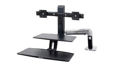 Ergotron WorkFit-A with Suspended Keyboard, Dual Monitors- Brand New picture