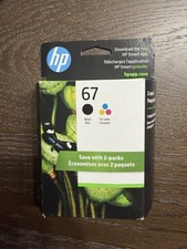 HP 67 Black & Tri-Color Ink Cartridges Combo Pack New OEM Expired 9/25 picture