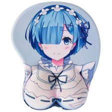 Cute Kawaii Anime 3D Mouse Pad Office Computer Funny 10L x 8.5W inches, Blue picture