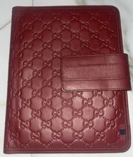 🇮🇹GUCCI  GG Monogram Guccissima Red Leather Ipad /Tablet  Cover Authentic picture
