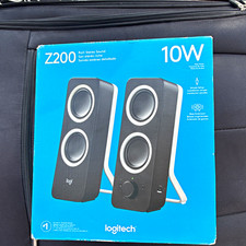 Logitech Z200 2.0 Wired Computer Speakers 10W Black 3.5mm Bass Tone Ctrl picture