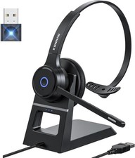 Bluetooth Headset with AI Noise Cancelling Microphone, V5.3 Wireless Headphon... picture