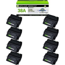 8PK Q1338A BK Toner Cartridge Fits for HP 38A LaserJet 4350 4350n 4350tn 4350dtn picture