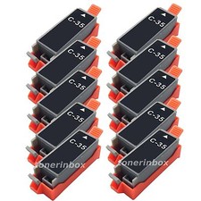 10pk Black Ink Cartridge FOR Canon PGI35 PGI-35 BK Pixma iP100 iP110 printer picture
