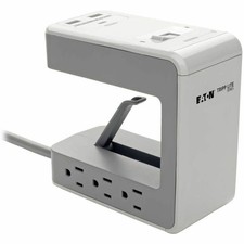 Tripp Lite 8ft Surge Protector Desk Clamp 6-Outlet 2 USB-A 1 USB-C TLP648USBC picture