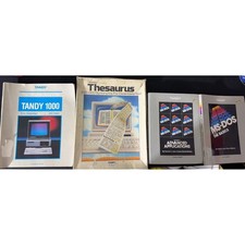 Tandy 1000 MS-DOS Manuals Set DeskMate Thesaurus Software Vintage Radio Shack picture