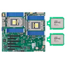 Supermicro H12DSI-N6 E-ATX Motherboard + 2x AMD EPYC 7402 , 24 Cores 2,8 GHz CPU picture