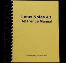 Lotus Notes 4.1 Reference Manual vintage May Lewis Sept. 1996 made for Coinstar picture