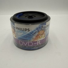 E7 (50) Philips DVD-R DVD Recordable Discs 4.7 GB 120 Min 16x Speed New In Box picture