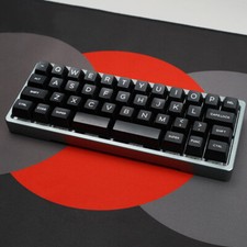 WOB Keycaps SA Profile ABS Double Shot White On Black Key Cap - 172 Keys picture