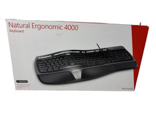Microsoft Natural Ergonomic Keyboard 4000 USB Wired Black PC Desktop Open Box picture