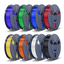 TECBEARS PLA Filament Bundle, 2kg Bundle, Clear, 0.25kg/Spool, 8 Packs picture