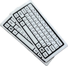 2x (pcs) Arabic Keyboard Sticker Universal Transparent Black Buy 1 Get 1 Free picture
