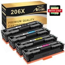 4PK 206X W2110X Color Toner Chip for HP LaserJet Pro MFP M283cdw M282nw M255 picture