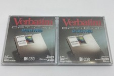 230 MB MO Verbatim Disk, Magneto Optical Disk - Lot Of 2 - Brand New picture