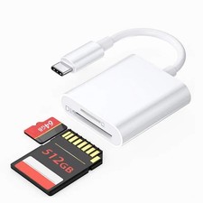 USB C to SD Card Reader, 3-in-1 Hub Converter, Micro SD TF Memory Type-C Adapter picture